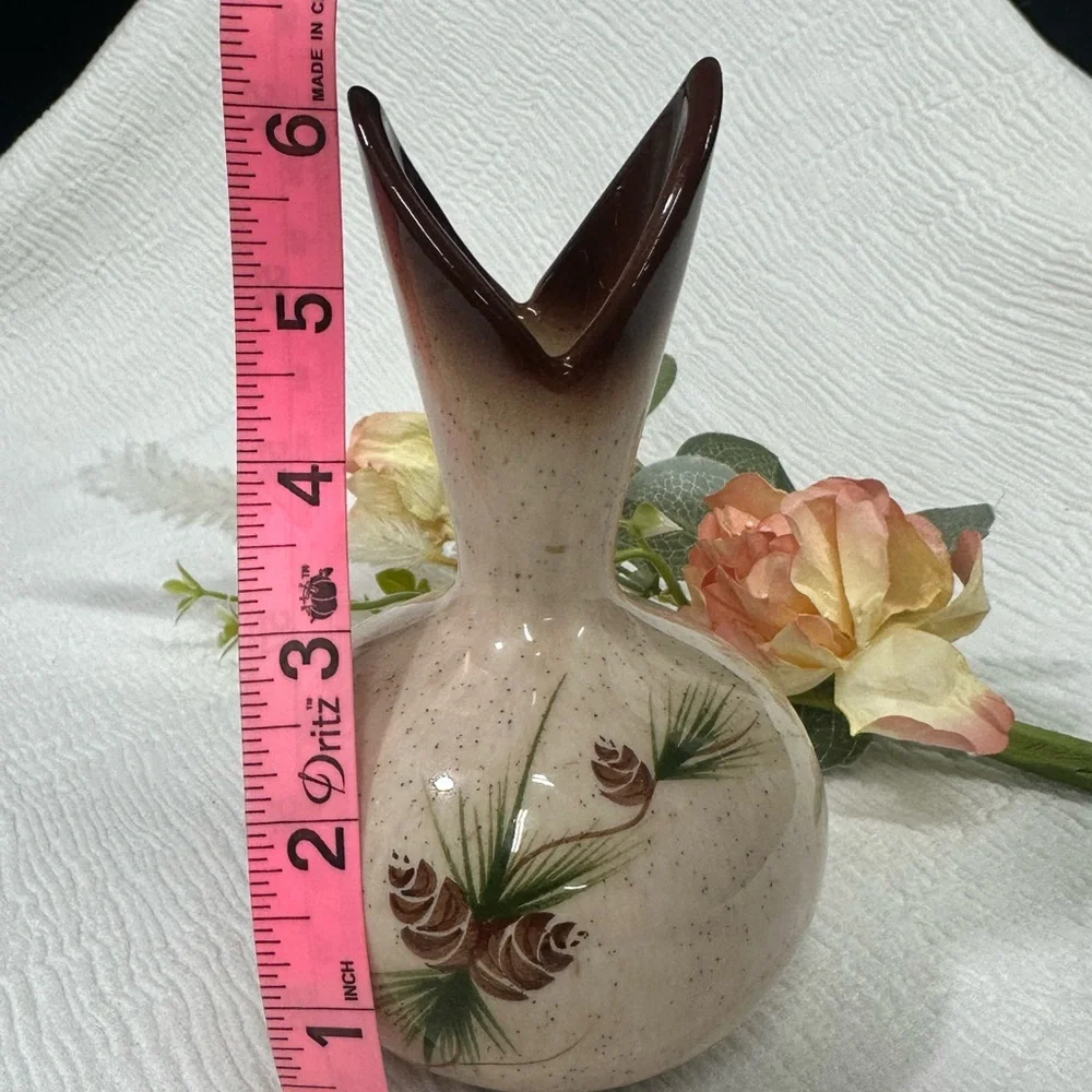 Vintage ROMCO Rocky Mountain Pottery Pine Cone MCM Vase 6